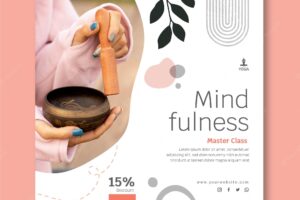 Mindfulness squared flyer template