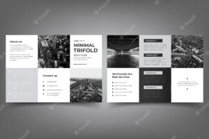 Minimal trifold brochure template
