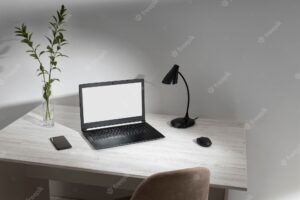 Minimalist business desk