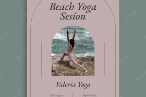 Minimalist pastel valeria yoga poster