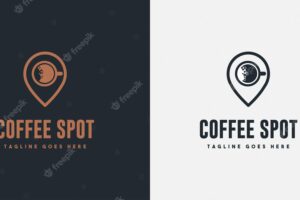Minimalistic vector logo for coffee shop