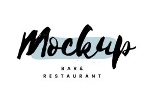 Mockup bar and restaurant logo