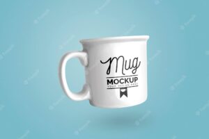 Mockup of white mug