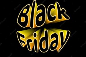 Modern black friday banner with neon text effect