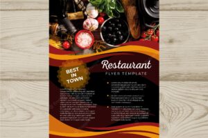 Modern gourmet restaurant flyer template