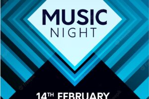 Modern music night poster