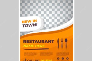Modern restaurant flyer template