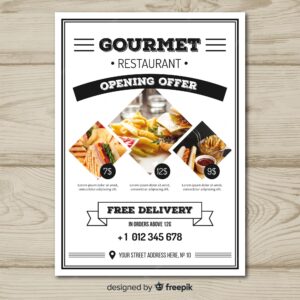 Modern restaurant flyer template