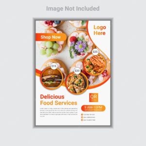 Modern restaurant food flyer template