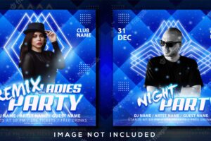 Modern social media post music party template
