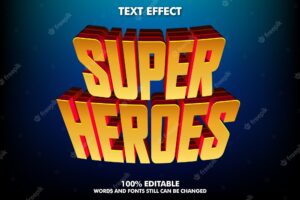 Modern text effect for heroes title cinematic text effecf