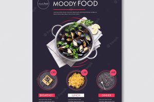Moody food creative flyer template
