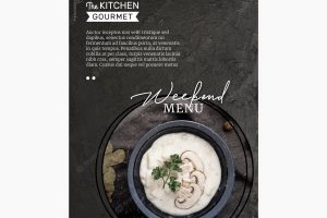Moody food restaurant flyer concept mock-up