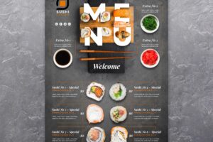 Moody food restaurant menu template