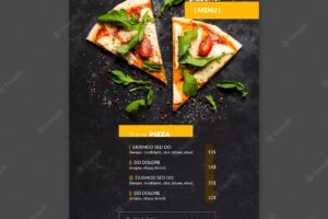 Moody restaurant food menu mock-up