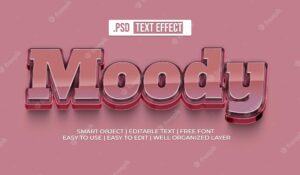 Moody text style effect