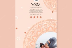 Morning class yoga poster template