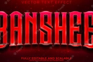 Movie text effect editable gaming and red text style