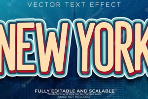Movie text effect, editable stylish and newyork text style