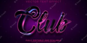 Music party text effect editable dance and dj text style