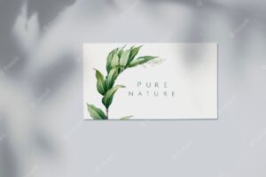 Nature business card mockup