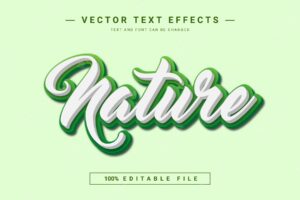 Nature editable text effect template