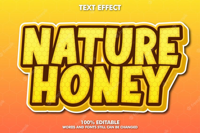 Nature honey text effect