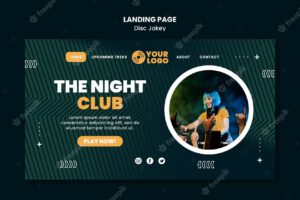 The night club landing page template