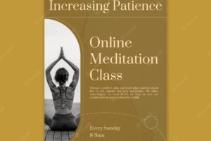 Online meditation flyer template