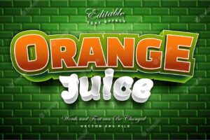 Orange juice text effect