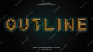 Outline text effect