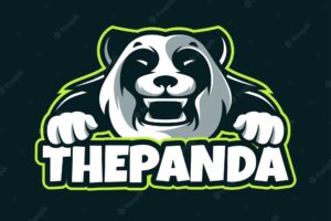 Panda logo mascot cartoon illustrations