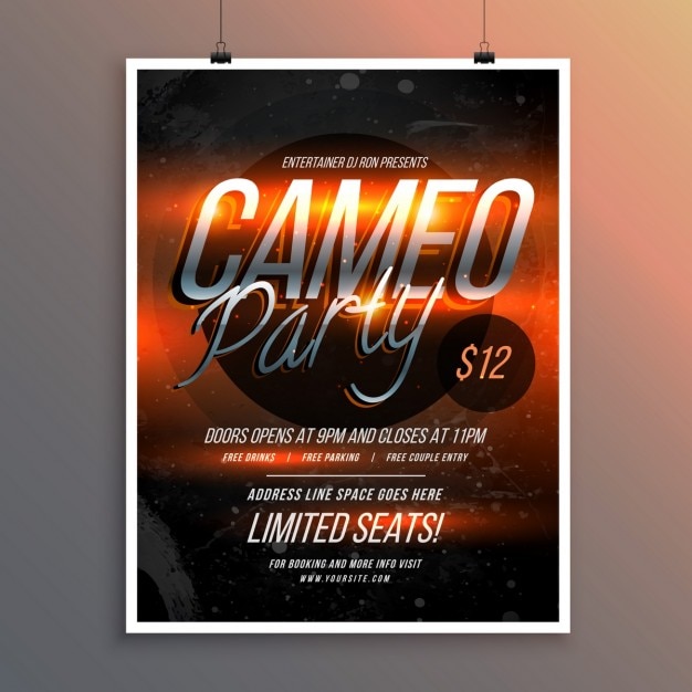 Party poster template design