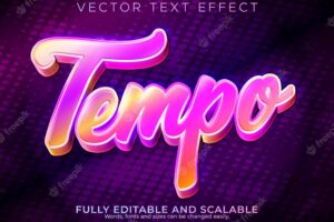 Party text effect editable disco club text style