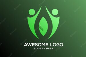 People logo company design gradient style