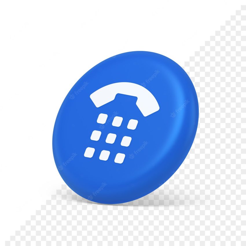 Phone call button application handset mobile contact communication 3d isometric realistic icon