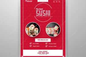 Photographic chinese restaurant flyer