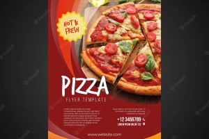 Photographic pizza flyer