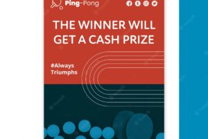 Ping pong concept flyer template