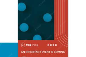 Ping pong concept poster template