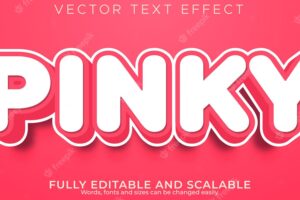 Pinky text effect, editable soft and girl text style