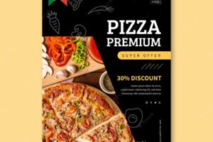 Pizza restaurant flyer template