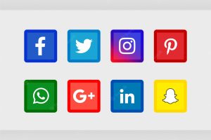 Popular social media icons set