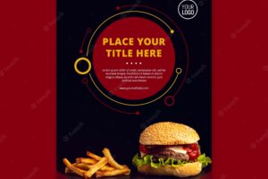 Poster design with burger