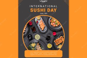 Poster for international sushi day