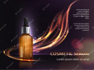 Poster for the promotion of cosmetic anti-aging premium product