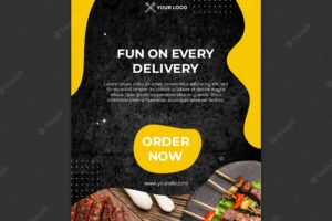 Poster template for barbecue restaurant