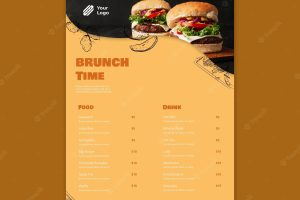 Poster template for brunch