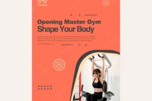 Poster template for gym activity