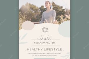 Poster template for healthy lifestyle company